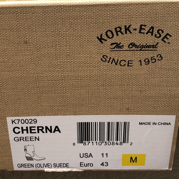 Kork-Ease® Olive Green Suede Cherna Bootie - Picture 7 of 7